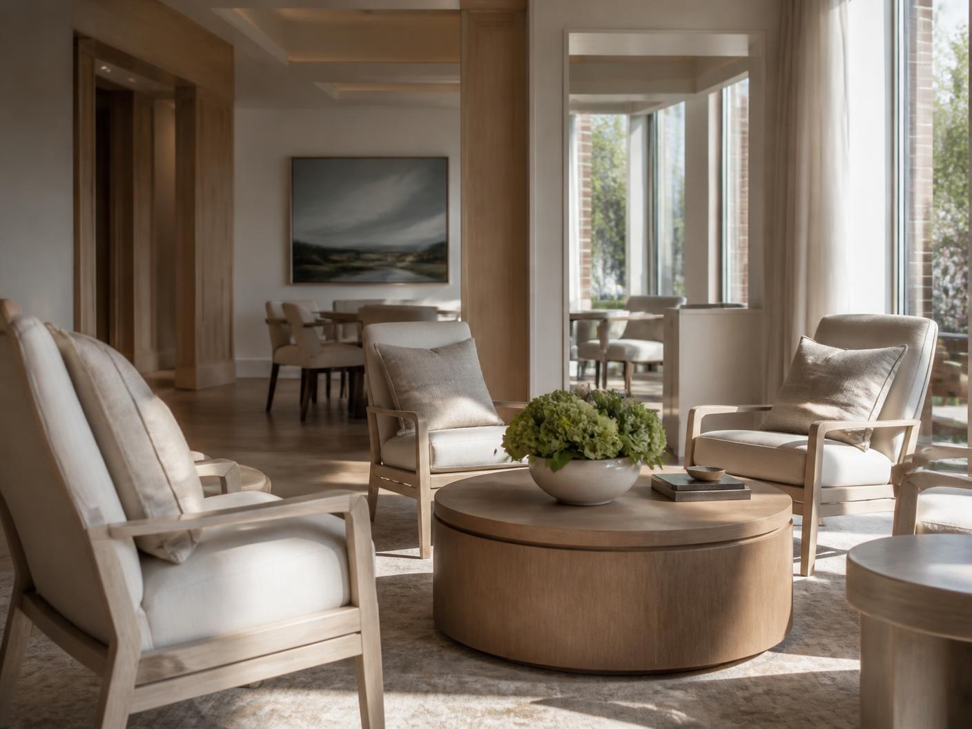 Common area inside a senior living community