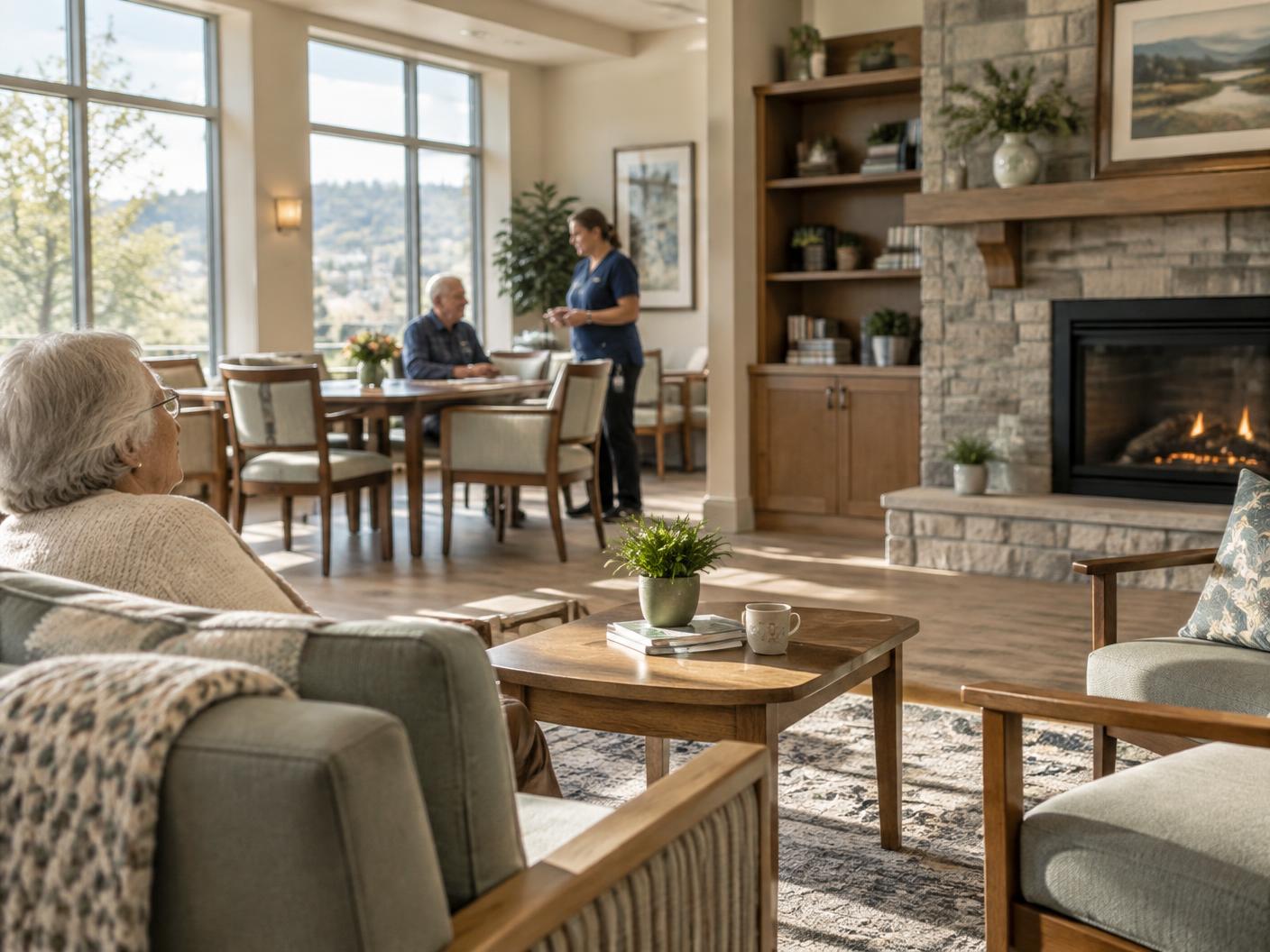 Bright senior housing residence interior
